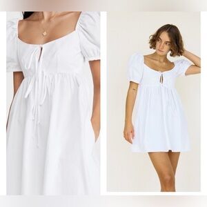 Ciao Lucia Ischia Dress White Washed Cotton size M